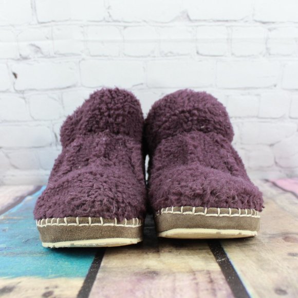 LL BEAN Pile Fleece Cozy Bootie Slippers Size 8 M - Picture 4 of 9